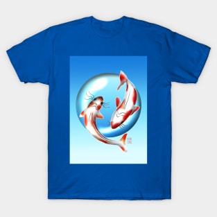 Koi carp with a blue bubble T-Shirt